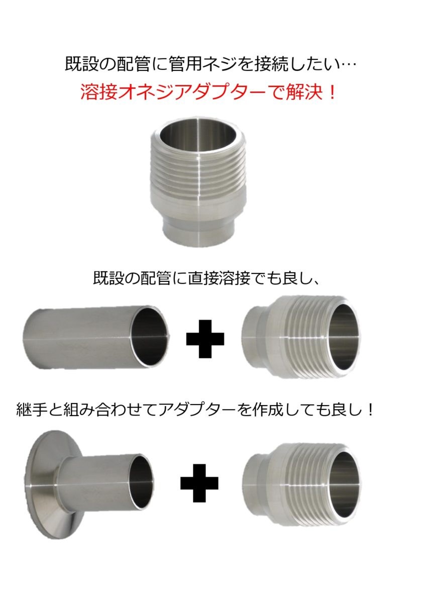 溶接オネジアダプターの使用方法をご存知ですか？